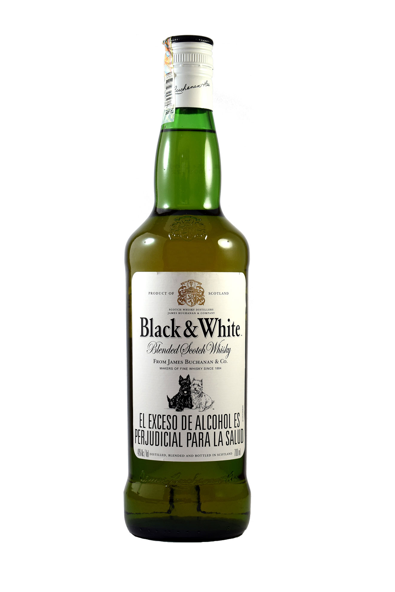 WHISKY BLACK WHITE 700MLX12 Licores Brisas de Juanchito, Cali.
